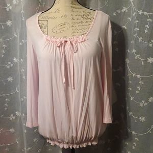 Venus womens light pink long sleeve size small top